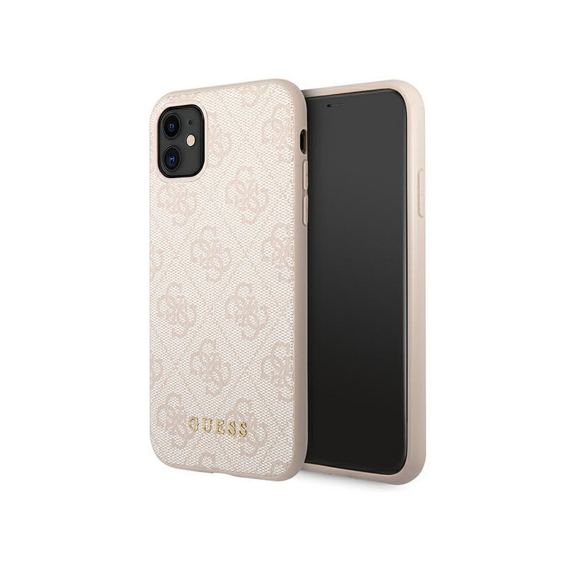 Etui Do iPhone 11 Guess 4G Metal Gold Logo R贸偶owy